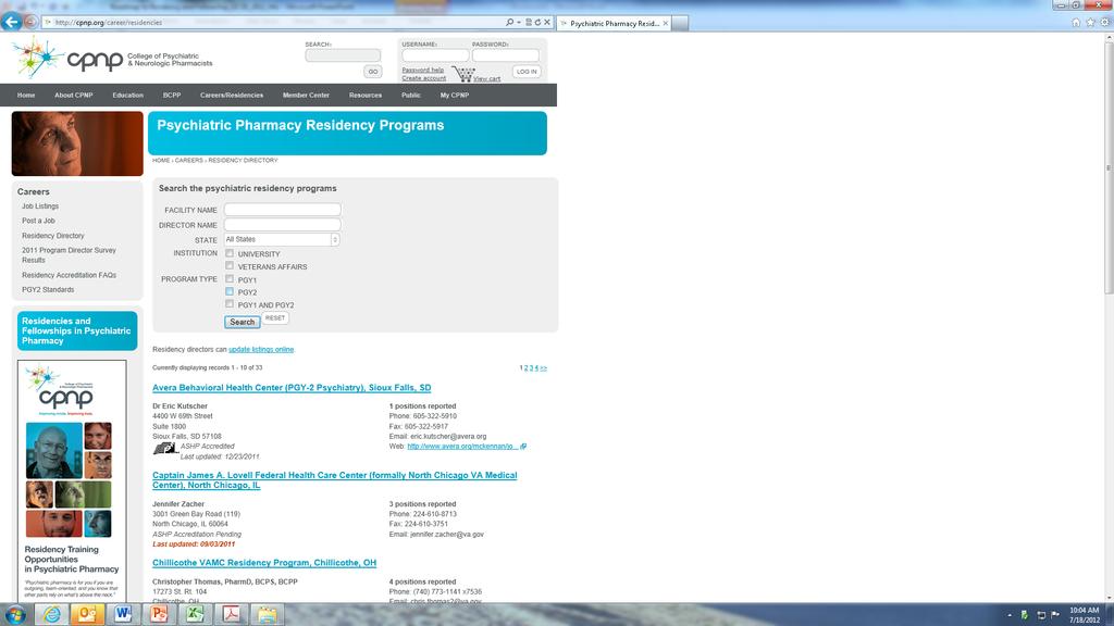 CPNP Residency Directory