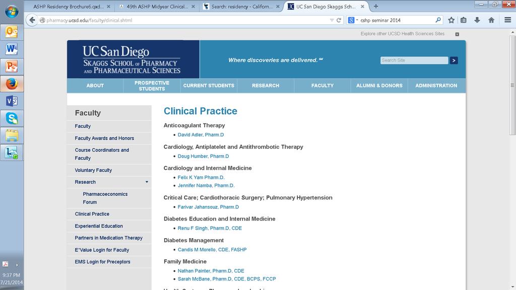 Faculty http://pharmacy.ucsd.