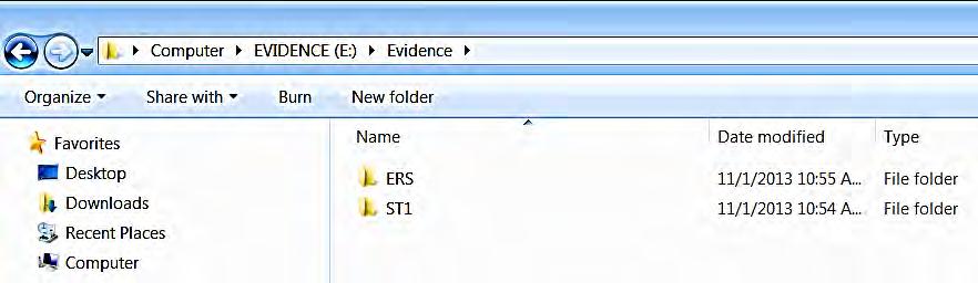 The ERS folder will have subfolders named by ER