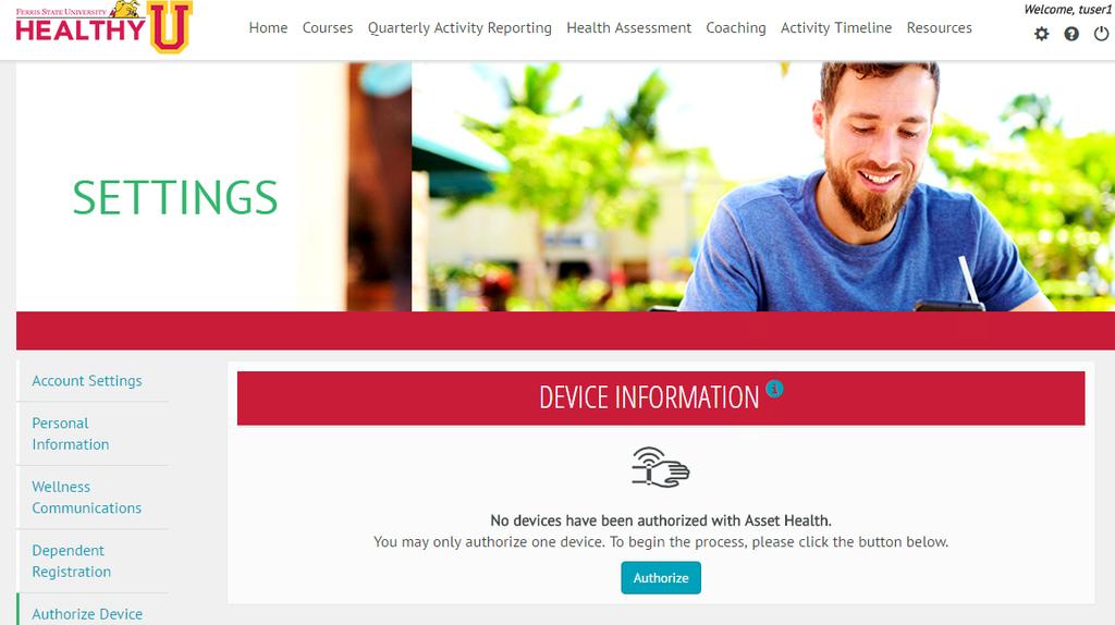 Syncing a Physical Activity Tracking Device to the Healthy U Portal Synching a physical activity tracking device, such as a Fitbit or Jawbone, to the Healthy U portal provides an opportunity to