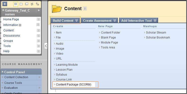 Adding the Course Package Integrating Your Course Package into Blackboard Learn 9.1 1.