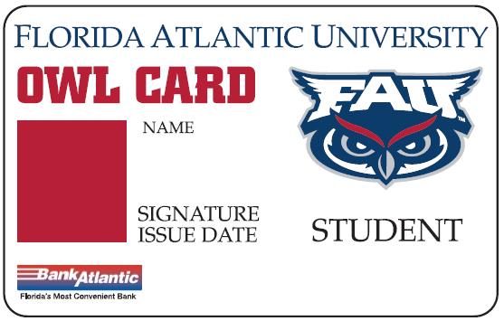 Owl ID Cards OWL CARDS may be obtained at the OWL CARD Services Office located at the Boca Raton campus 24 hours after you register for classes.