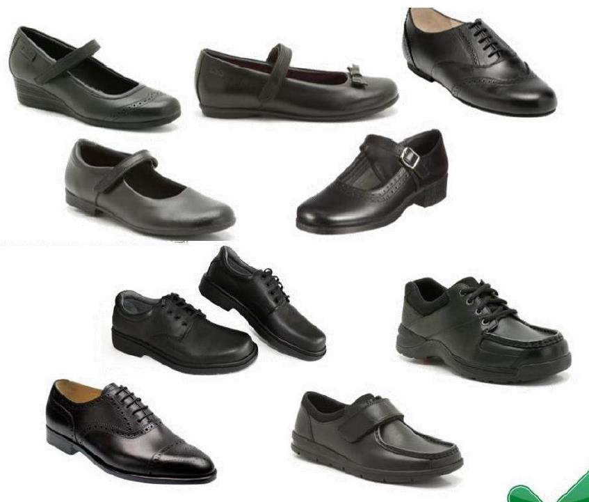 Footwear All shoes should be plain, black, leather with a low heel and below the