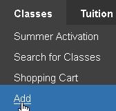 There are four methods to move a class into the cart: by Class Number (the quickest method), using the Class Search, via My Advisement Report, or through My Planner.