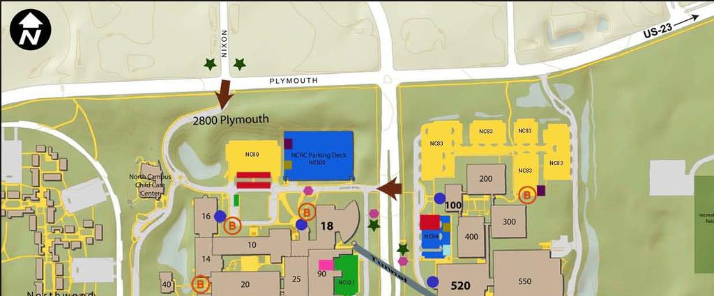 Directions and Parking (Continued) Friday, October 16, 2015, University of Michigan North Campus Research Complex (NCRC) 2800 Plymouth Road, Ann Arbor, 48109 Once you reach NCRC. 1. Please follow the signs and park in the NCRC Parking Deck (BLUE structure).
