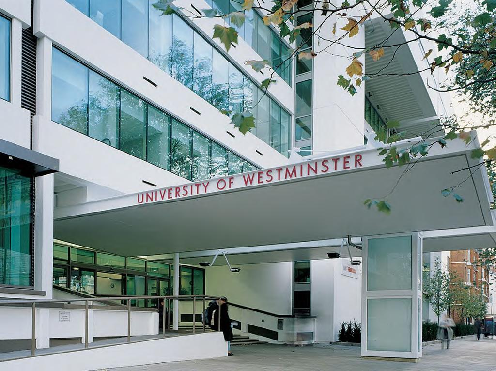 www.westminster.ac.uk/kicl Based in the heart of London, the University of Westminster has fantastic facilities.