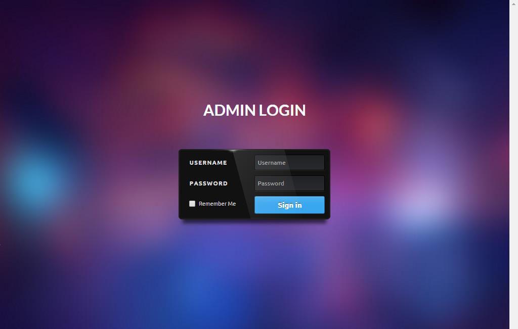 Administrator Module: Login Admin module using username and