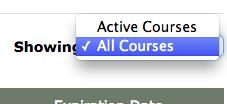 credentials. Figure 2.1 Select a Course page Selecting a Course 1.