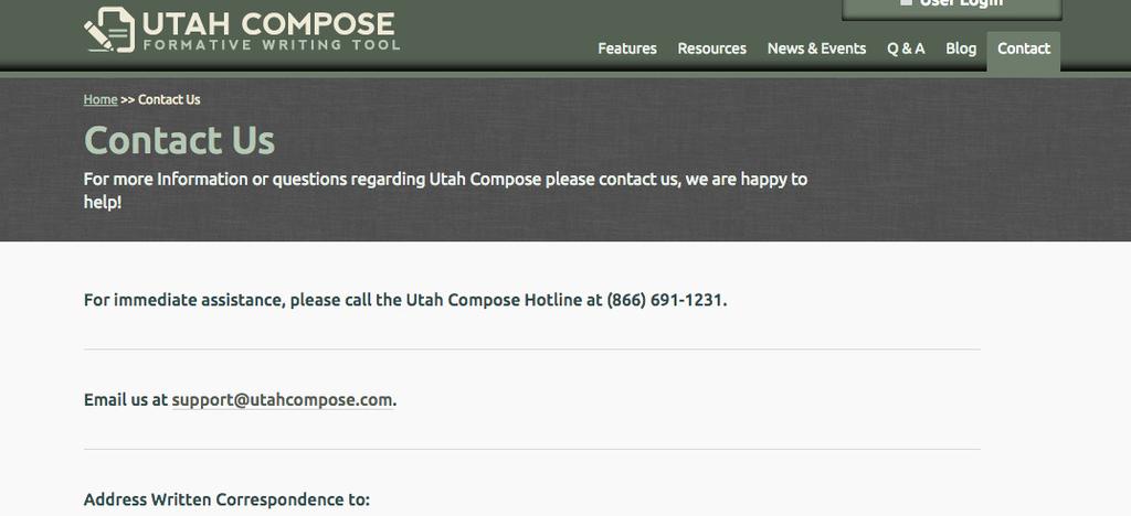 GETTING HELP FROM THE UTAH COMPOSE SUPPORT TEAM Getting Help from the Utah Compose Support Team Students and parents can receive online assistance