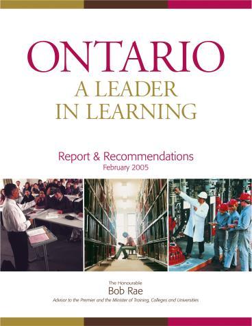 Higher Education Quality Council of Ontario HEQCO s creation was recommended in the Rae Review (2005) It is an independent agency with a mandate to conduct research