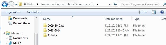 ADDENDUM B: LOCATING PROGRAM OR COURSE RUBRICS & SUMMARY DATA SUBFOLDERS ON THE SHARED DRIVE (S:) 1) On the Shared Drive (\\wns)(s:), select the ASSESSMENT folder 2) In the Assessment folder, select
