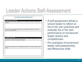 Explain: There are many self-assessments available, or you could create your own.