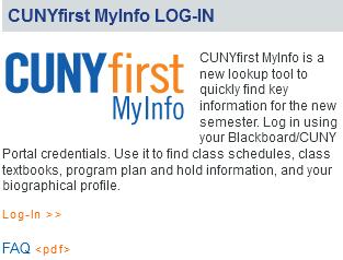 LaGuardia website for: CUNYfirst Student Help CUNYfirst Training Guides for Students Help with