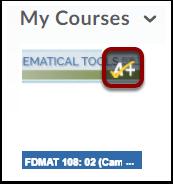 Courses widget containing your