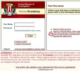 Legat Office The Legat's LOS and/or LOA will need to submit a user registration (if the LOS and LOA does not already have an account) in the Virtual Academy system at https://fbiva.fbiacademy.edu.