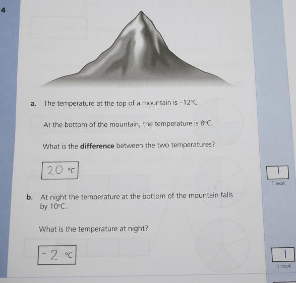 In this context children were finding the difference between temperatures on different thermometers.