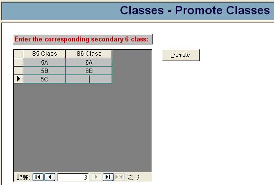 Promoting Classes Expand Classes > Promote