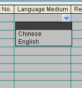 Select language medium for students after promote class Batch input of language medium For batch input of language medium, copy the respective column from the SBA Software and paste it to an excel