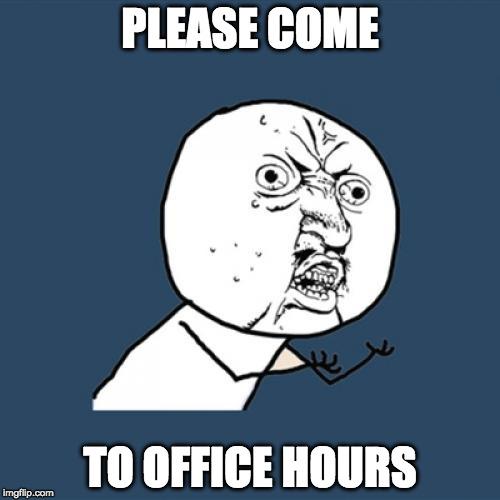 Office hours Thursdays 16.30-18.