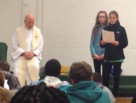 recently commissioned as Eucharistic Ministers. These students attended preparation classes from Fr.