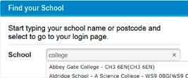 Begin typing in your school s name and it should appear in a list.