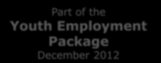 Background Part of the Youth Employment Package December 2012 Youth Guarantee Quality Framework