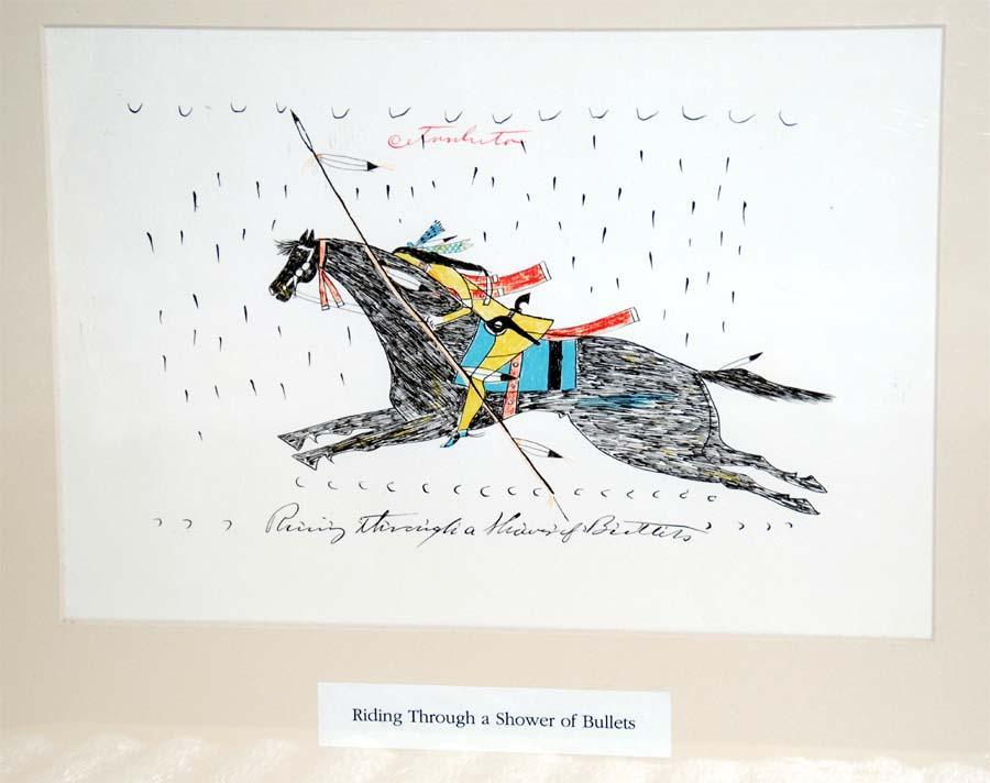 Sioux Indian Ledger Drawings Thirty-six color drawings reproduced from a ledger book obtained from the Lakota Sioux in 1891 make up this traveling exhibit.