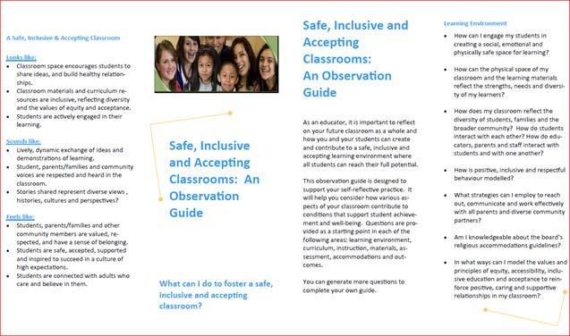 Creating a Safe, Inclusive and Accepting