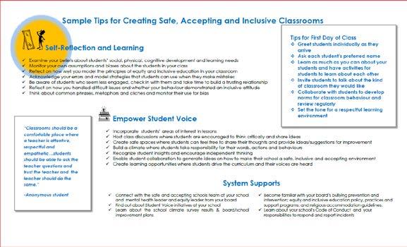 Creating a Safe, Inclusive and Accepting Classroom 1.