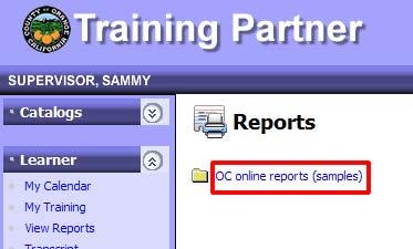 Online Reports to view