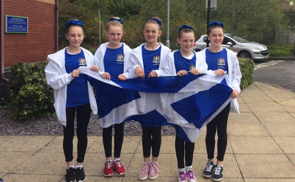 The girls came 1 st at U14 level in the British Schools Gymnastics heats in January 2015 and qualified for the British