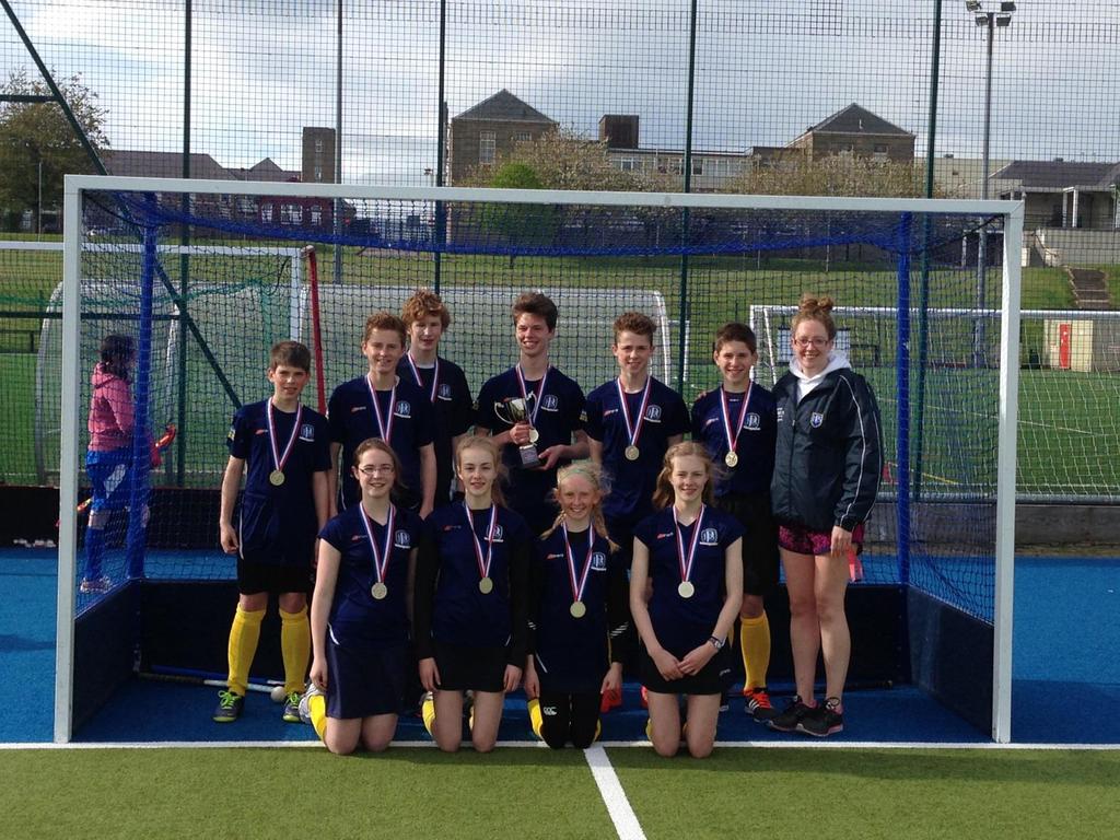 The S1/S2 hockey team retained the regional league cup.