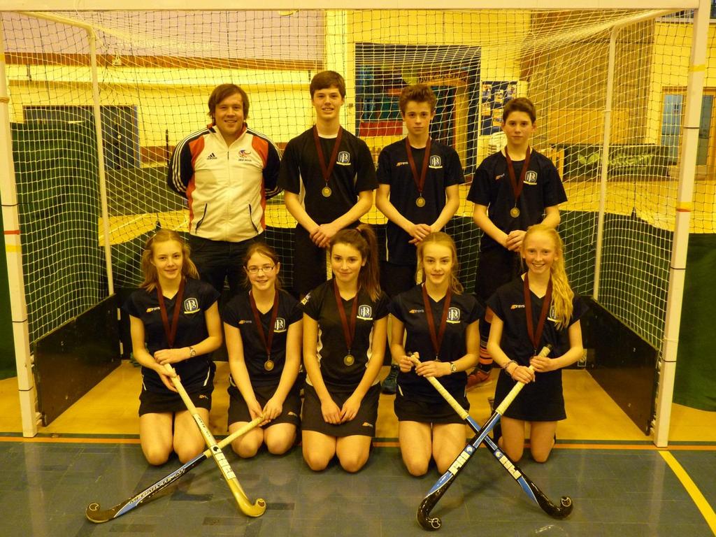 Perth & Kinross Indoor Hockey Tournament S1-S2 winners, retaining their trophy from last year.