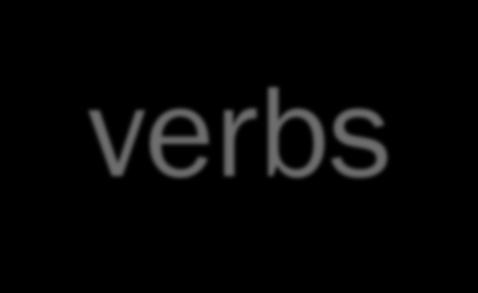 Transitive verbs This is an action verb that is followed by a word or words