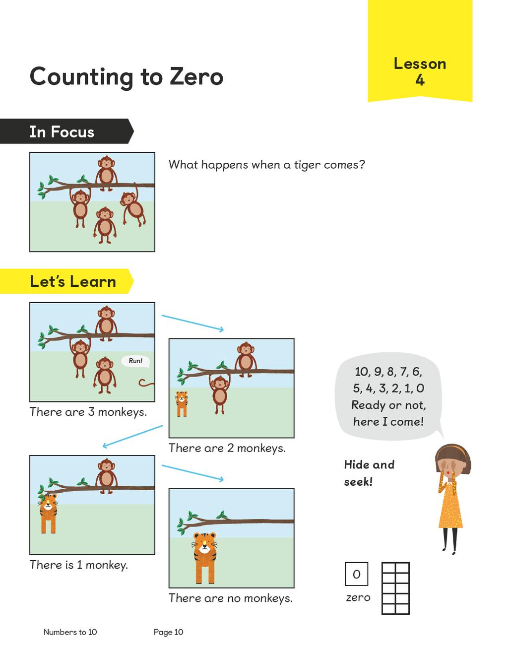 Numbers to 10 1 Each lesson leads onto a new level of understanding of a concept.