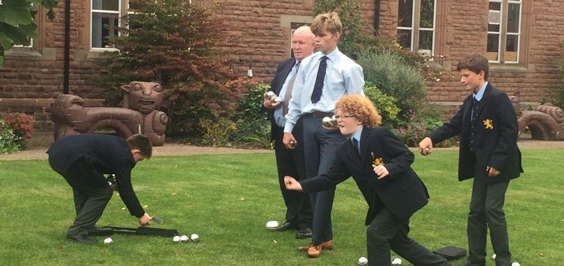 Year 7 and 8 girls from MSG joined the boys in Chapel House to play French boules and Year 9 girls took part in a German