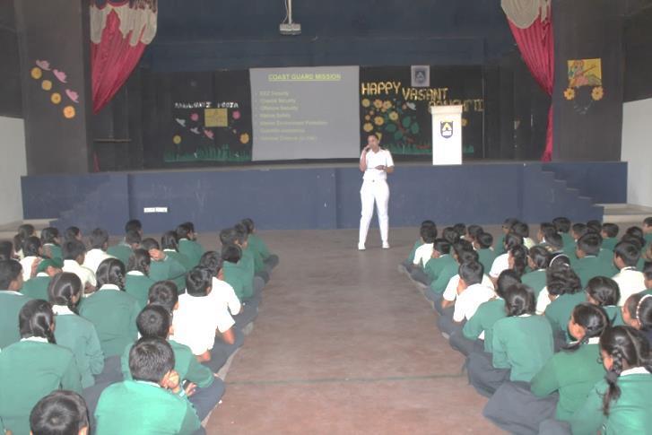 She briefed the students about Cost Guard, its history and the importance