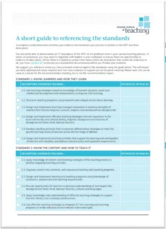 31 Short guide to referencing the standards Purpose: final check before submitting