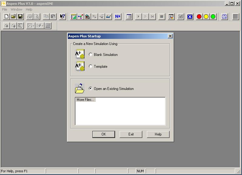 Select the radio button next to Blank Simulation and hit the OK button to display the GUI (Fig. 2). Fig.