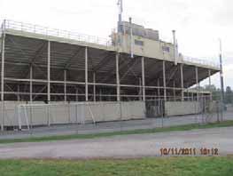 Seating capacity is 7,700 with both home team and visiting team bleachers.