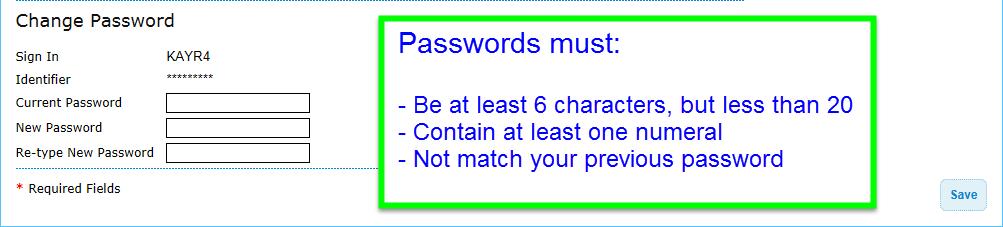 Section 4: Elements of the PMRN Home Page 21 your username. Change Password To change your password, fill in the boxes in the bottom section of the Profile page.