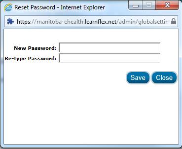 How do I reset my password? 1. Log in to the LMS. https://manitoba-ehealth.learnflex.net 2. Click your name in the User Area below the Search box. The Account Information page appears. 3.