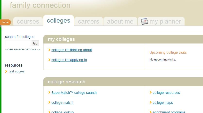 Step 9: Go to the Colleges tab Step