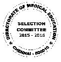 SELECTION COMMITTEE DIRECTORATE OF MEDICAL EDUCATION CHENNAI 600 010 ENTRANCE EXAMINATION IDENTIFICATION CUM ATTENDANCE SLIP NAME: DR ENTRANCE EXAMINATION NUMBER.