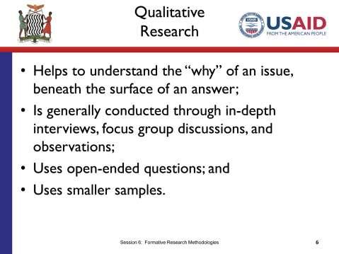 SLIDE 6.6 TIME: 4 minutes If quantitative gives you the what, then qualitative helps you answer the why.