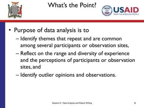 SLIDE 9.3 TIME: 3 minutes [If necessary, discuss points on the slide that were not mentioned by the group in response to the previous question.