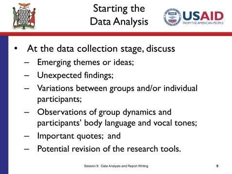 SLIDE 9.9 TIME: 2 minutes [If necessary, discuss points on the slide that were not mentioned by the group in response to the previous question.