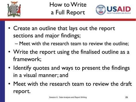 SLIDE 9.23 TIME: 4 minutes [If necessary, discuss points on the slide that were not mentioned by the group in response to the previous question.
