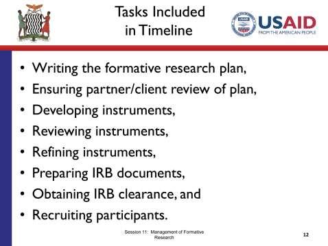 SLIDE 11.12 TIME: 3 minutes [If necessary, discuss points on the slide that were not mentioned by the group in response to the previous question.