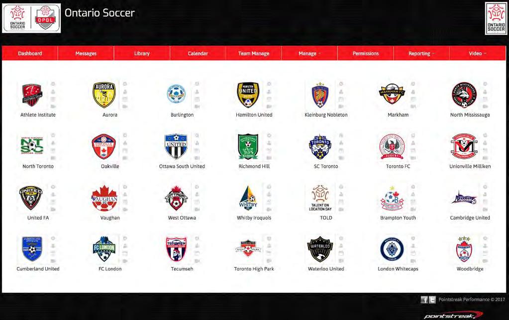 Pointstreak is a performance management platform that allows for Ontario Soccer to track players progress across the OPDL and Talented Pathway.